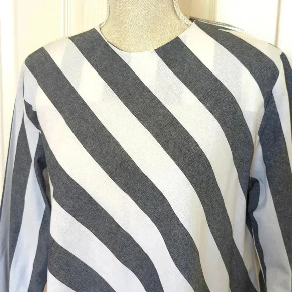 Toit Volant Stripe Shift Cotton Dress - Picture 2 of 7